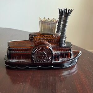 Vintage Avon Natchez Steamboat After Shave Bottle Empty Paddle Wheel Boat 1979